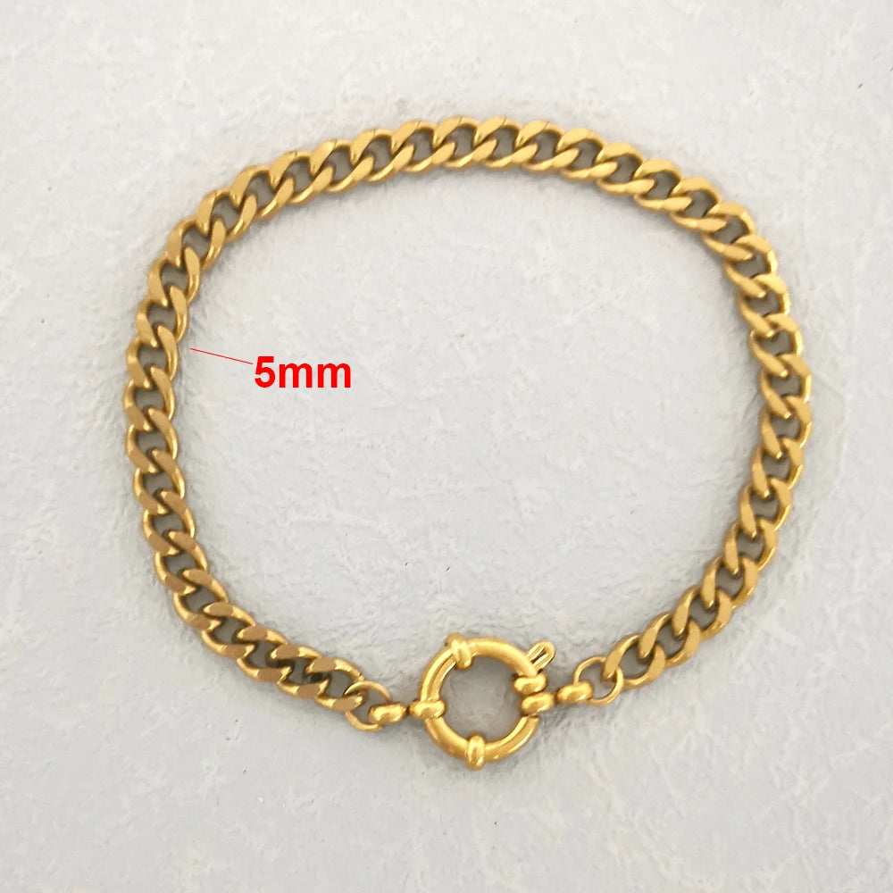 Anchor Clasp Bracelet for Men & Women – Stainless Steel Twist Rope Chain