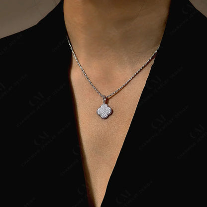 925 Sterling Silver Moissanite Necklace for Women