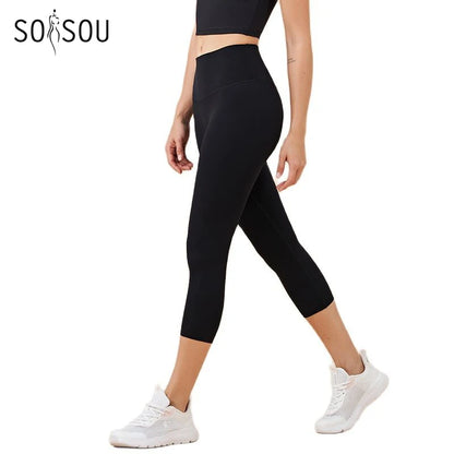 Women's High Waist Yoga Capri Pants