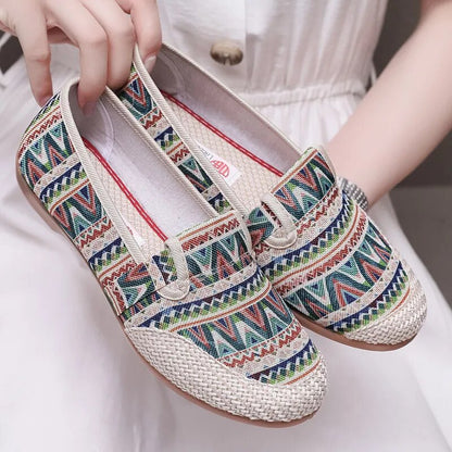 Summer Ladies Casual Comfort Bohemian Slip On Lazy Shoes for Womens - BossDeals Online