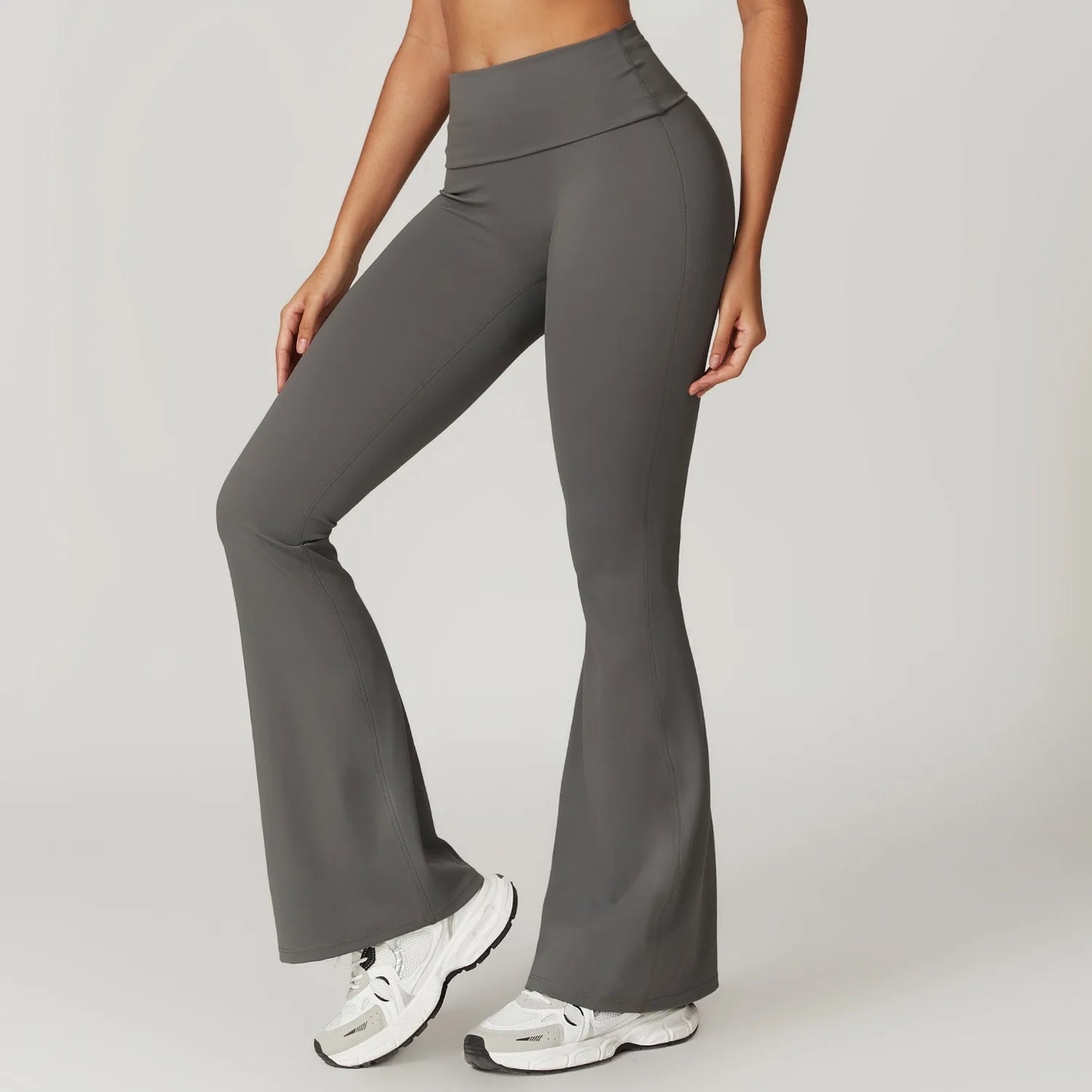 High-Waist Flare Yoga Pants with Tummy Control