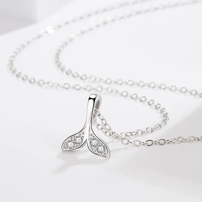 925 Sterling Silver Heart Moon Geometric Necklace