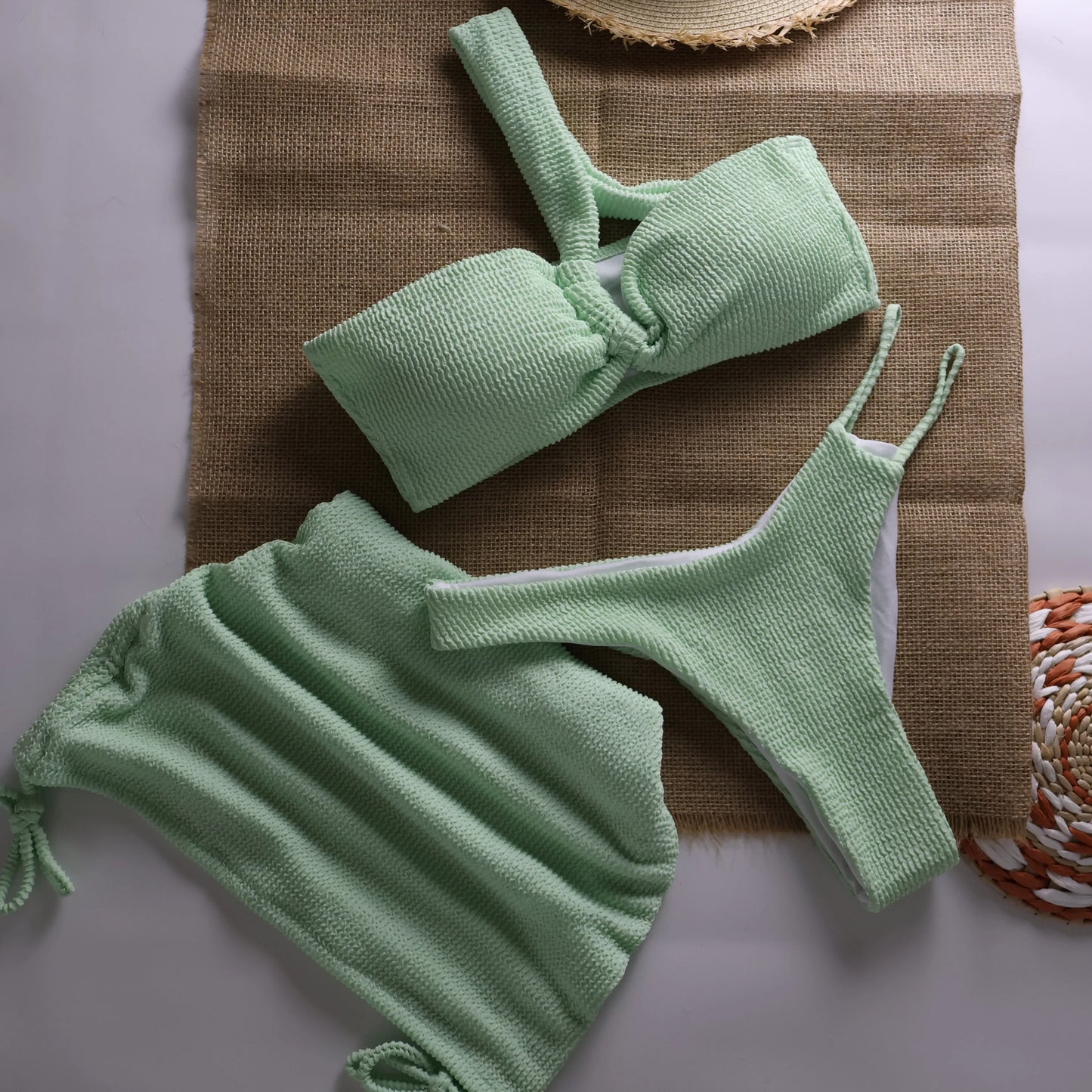 3-Piece Micro Bikini Women’s Swimwear Set – Brazilian Thong Beach Wear