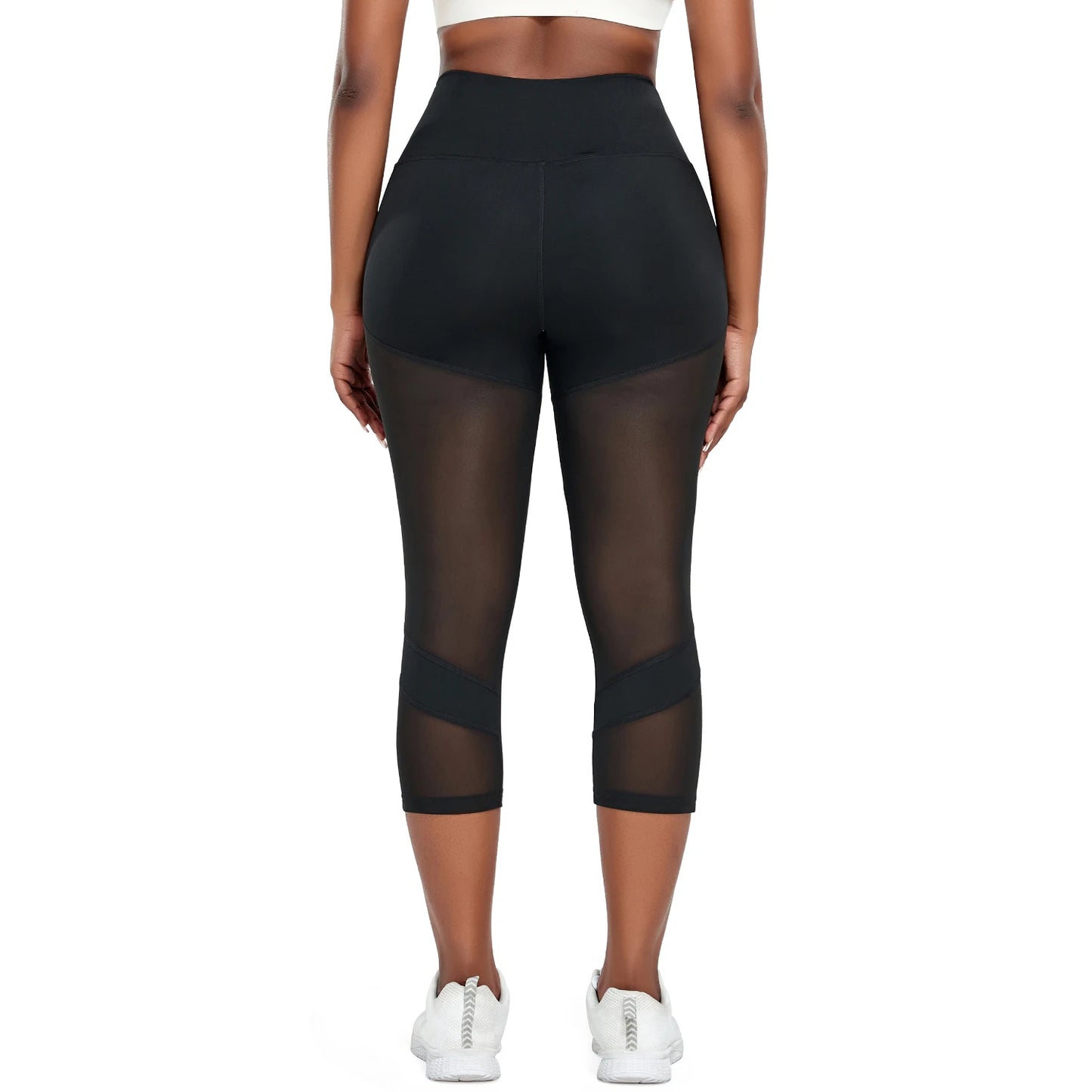 Splicing Capris Leggings for Women with High Waist & Push-Up Design