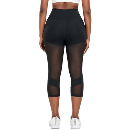 Splicing Capris Leggings for Women with High Waist & Push-Up Design