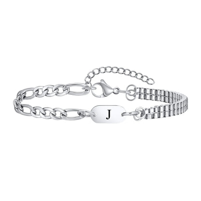 Double Layered Name Eternity Bracelet for Men