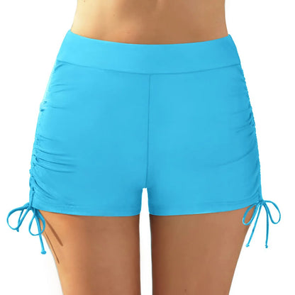 Women’s Plus Size High Waisted Swim Shorts – Tummy Control Bikini Bottoms