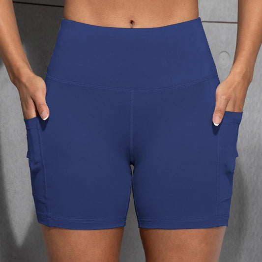 Women High Waisted Biker Shorts with Pockets – Butt-Lifting, Casual & Workout Ready