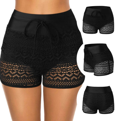 Two-Piece Women’s High Waisted Swim Shorts Set – Tummy Control & Flattering Fit