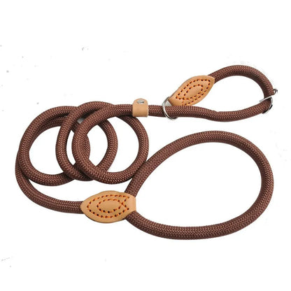 Braided Adjustable Loop Collar Training Leash