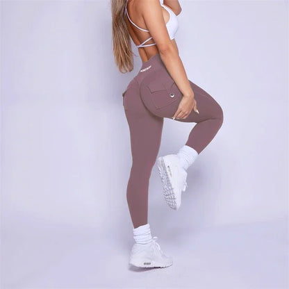 TikTok Viral Leggings – Women’s High Waist Booty-Lifting Tights with Pockets
