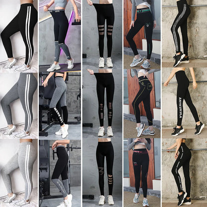 Cotton Yoga Pants High Waist Gym Leggings for Women