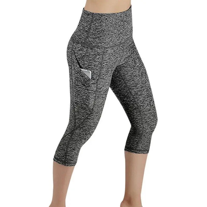 High Waist Seamless Capris Workout Leggings for Women