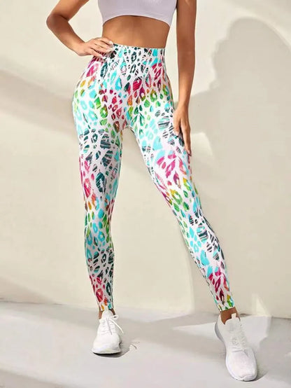 3D Print Tie Dye High Waist Seamless Anti Cellulite Leggings