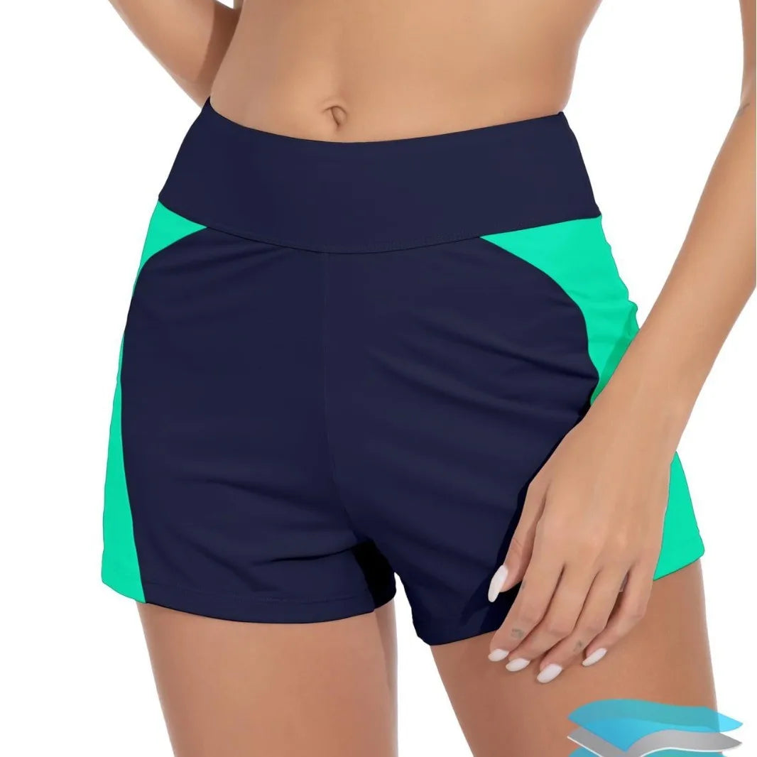 Women's High Waisted Swim Shorts – Tummy Control & Leakproof Design