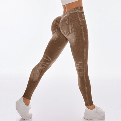 Women’s V Back Scrunch Butt Leggings – High Waist, Seamless, Tummy Control Workout Tights