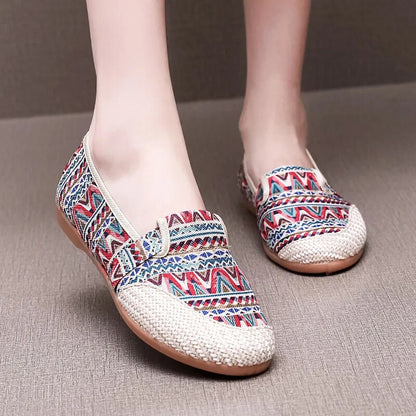 Summer Ladies Casual Comfort Bohemian Slip On Lazy Shoes for Womens - BossDeals Online