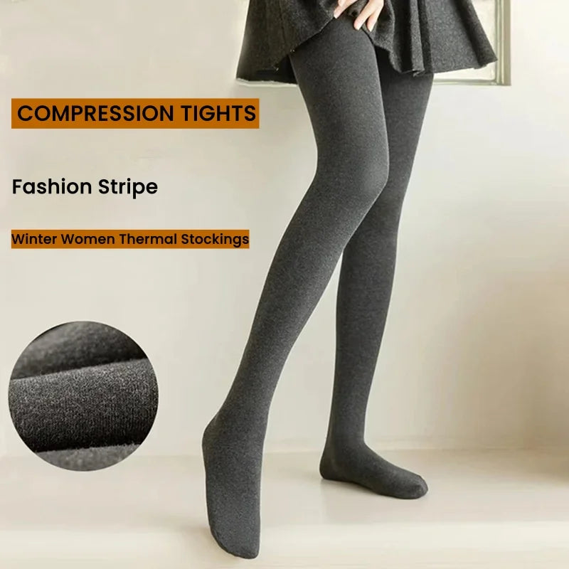 Women’s Velvet Thick Pantyhose - Warm & Slimming Winter Leggings