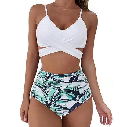 12 Colors Women’s Slim High Waisted Bikini Set