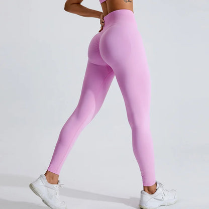 Women’s Seamless Yoga Leggings – High V-Waist Tummy Control & Butt Lifting