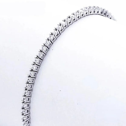 Genuine 925 Sterling Silver Eternity Bracelet