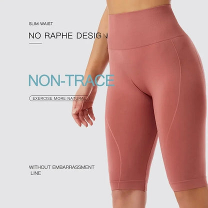 Women’s High Waisted Biker Shorts – Tummy Control, Seamless & Naked Feeling