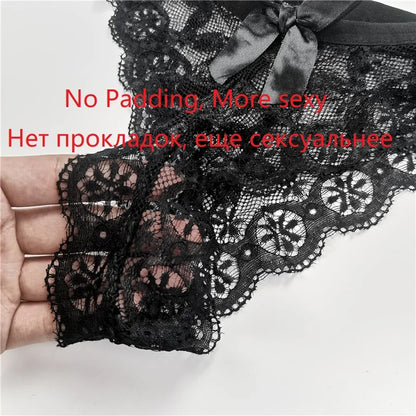 Lace Thong Women Butterfly Low Waist Panties
