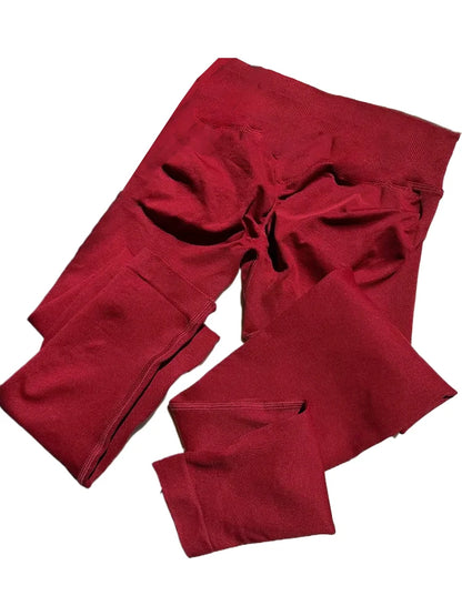 High Waist Seamless Scrunch Butt Leggings for Women – Tummy Control Workout Pants