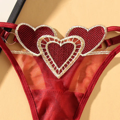 Comfortable Women's Sheer Embroidery Thongs