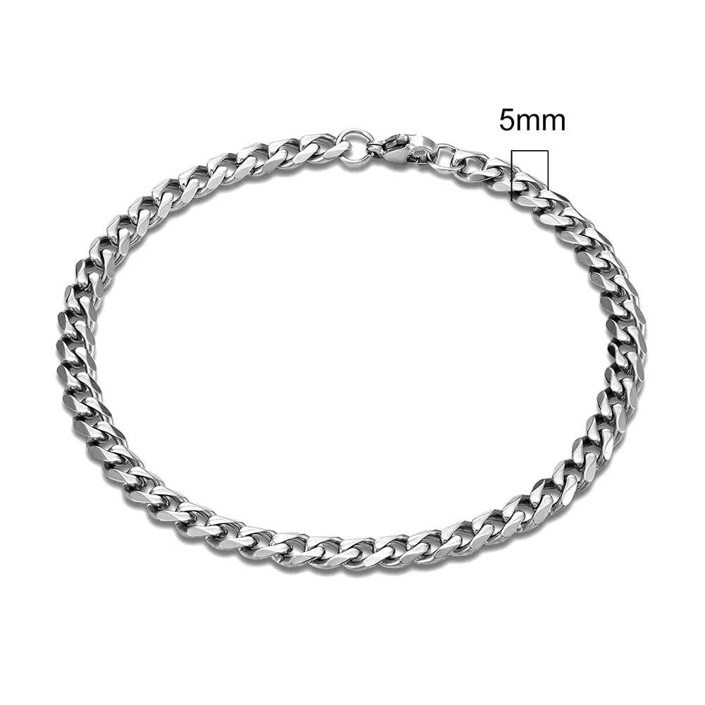 Stainless Steel Silver Color Eternity Bracelet For Women