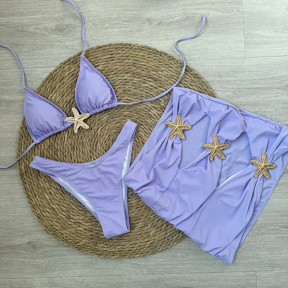 Starfish 3-Piece Push-Up Bikini Set
