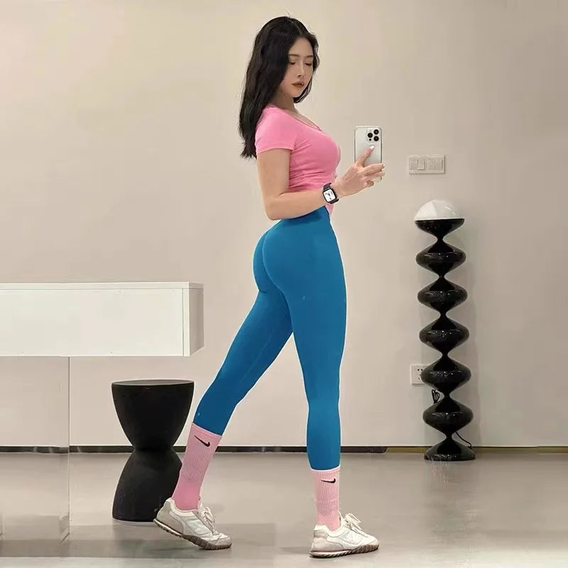 High Waist Scrunch Butt Leggings for Women – Seamless Yoga & Workout Pants