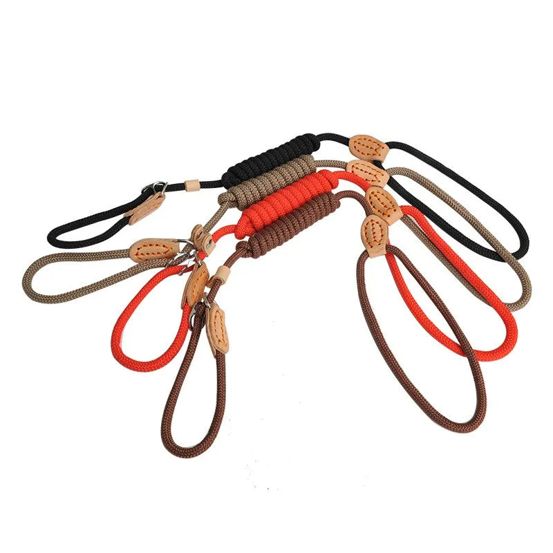 Braided Adjustable Loop Collar Training Leash