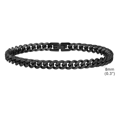 Stainless Stee Bold Cuban Chain Eternity Bracelet for Men