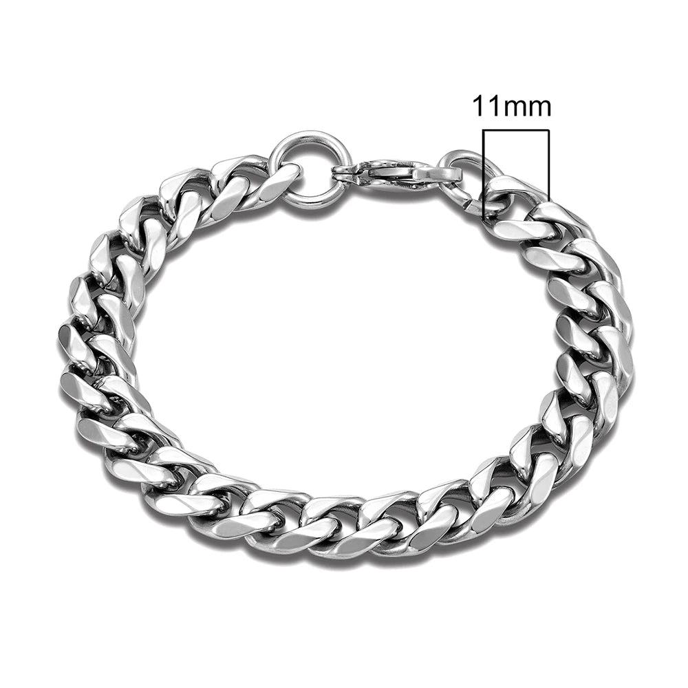 Stainless Steel Silver Color Eternity Bracelet For Women