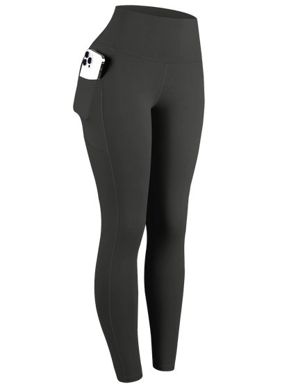 Solid Color Women’s High Waist Gym Leggings with Pockets