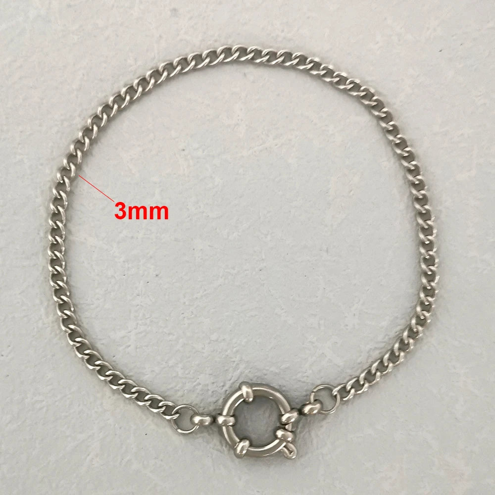 Anchor Clasp Bracelet for Men & Women – Stainless Steel Twist Rope Chain