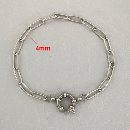 Anchor Clasp Bracelet for Men & Women – Stainless Steel Twist Rope Chain