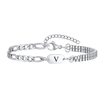 Double Layered Name Eternity Bracelet for Men