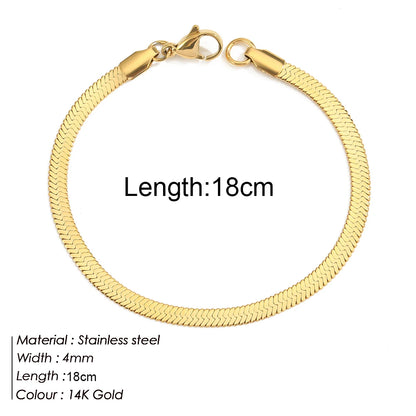 Gold Color Stainless Steel Twist Cuban Eternity Bracelet for Women