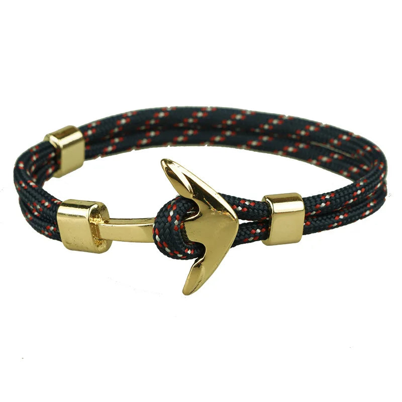 Men Rope Chain Anchor Bracelet Stylish with Durable