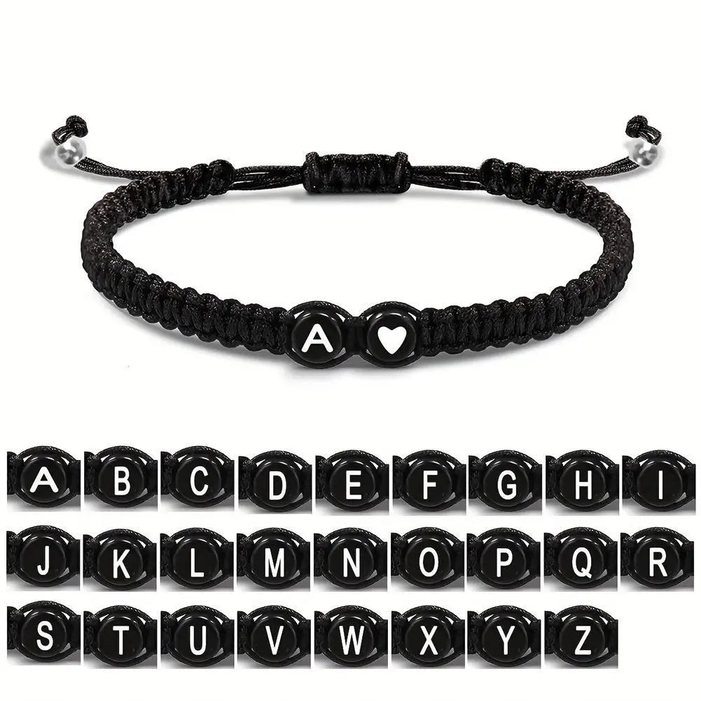 26 Letters Handmade Adjustable Knot Bracelet