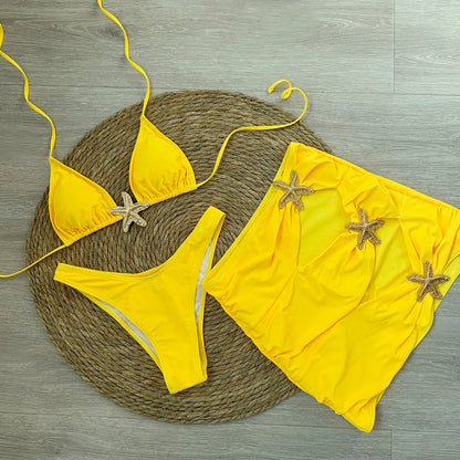 Starfish 3-Piece Push-Up Bikini Set