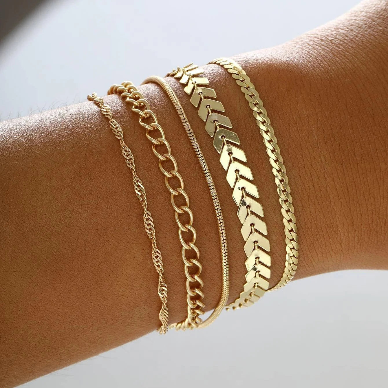 Silver Color Multilayer Eternity Bracelet