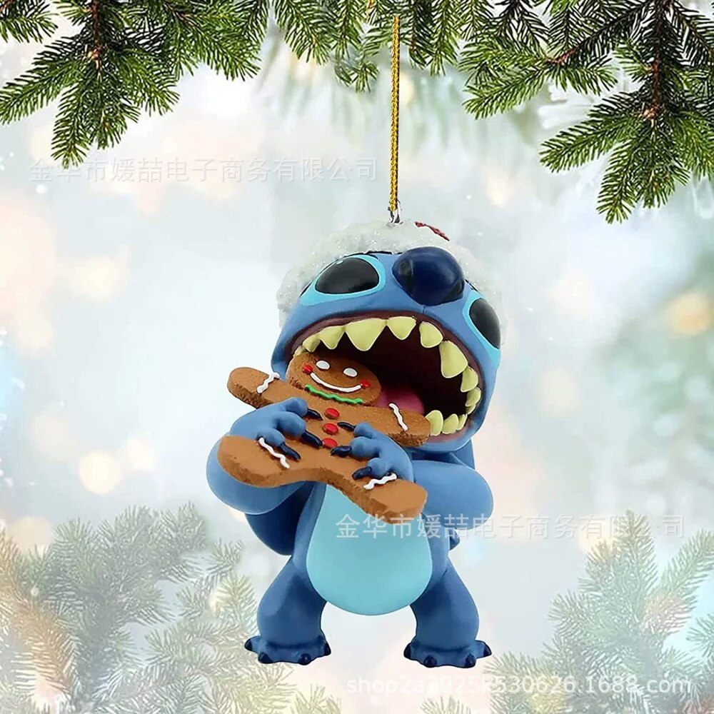 Disney Lilo & Stitch Cartoon Christmas Tree Ornament Pendant