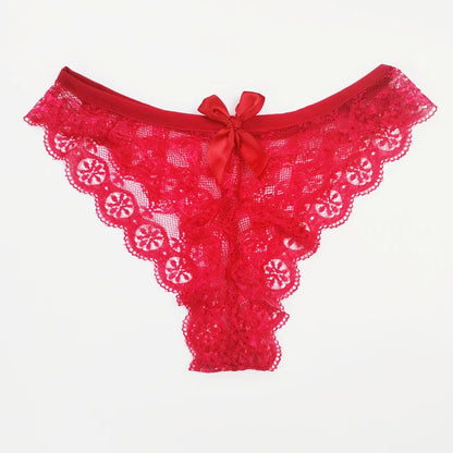 Lace Thong Women Butterfly Low Waist Panties