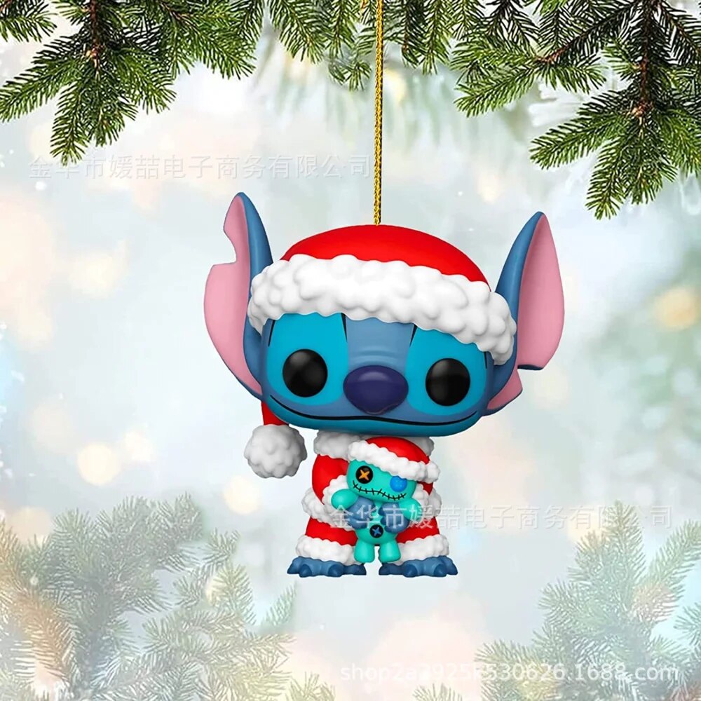 Disney Lilo & Stitch Cartoon Christmas Tree Ornament Pendant