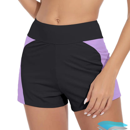Women's High Waisted Swim Shorts – Tummy Control & Leakproof Design