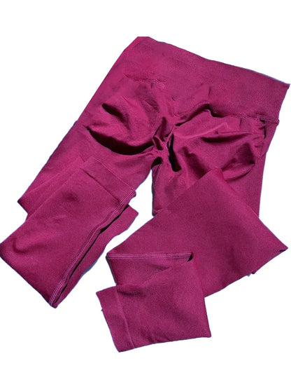 High Waist Seamless Scrunch Butt Leggings for Women – Tummy Control Workout Pants
