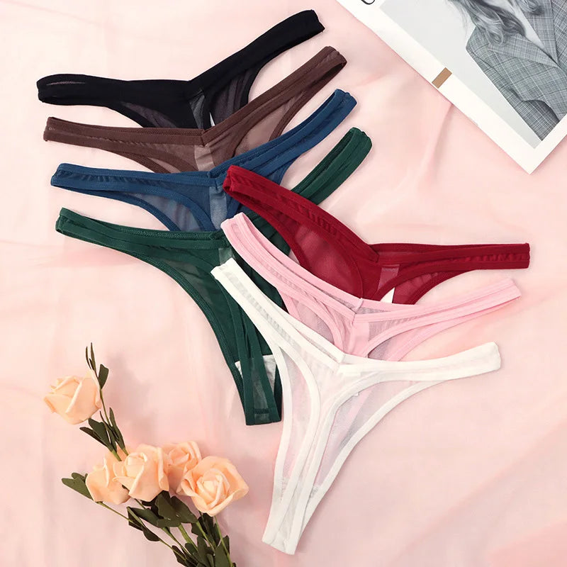 Lace Low-Rise Women Thongs G-String Seamless Panties